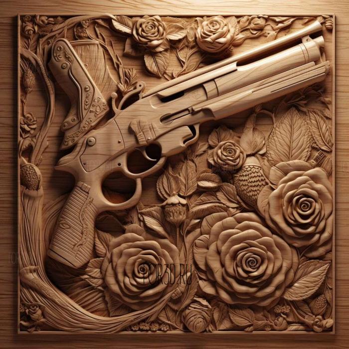 Guns N Roses 3 stl model for CNC